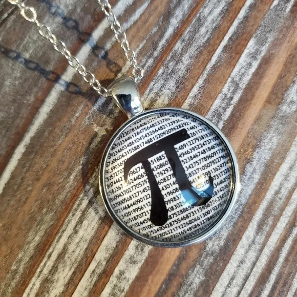 Pinkdiva Jewelry - Pi Number Math Geek Necklace Silver
